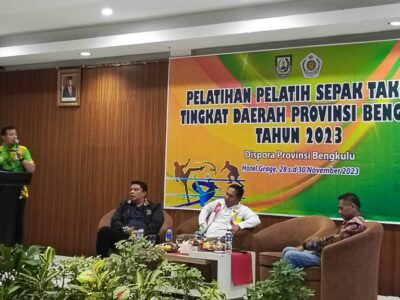 Dispora Provinsi Bengkulu Gelar Pelatihan Pelatih Sepak Takraw